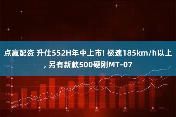 点赢配资 升仕552H年中上市! 极速185km/h以上, 另有新款500硬刚MT-07